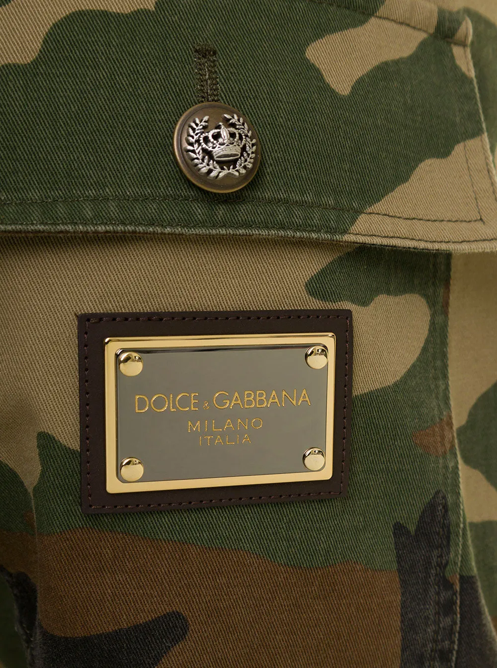 Dolce & Gabbana Camouflage Print Drawstring-Cuff Trousers