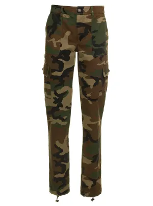 Dolce & Gabbana Camouflage Print Drawstring-Cuff Trousers