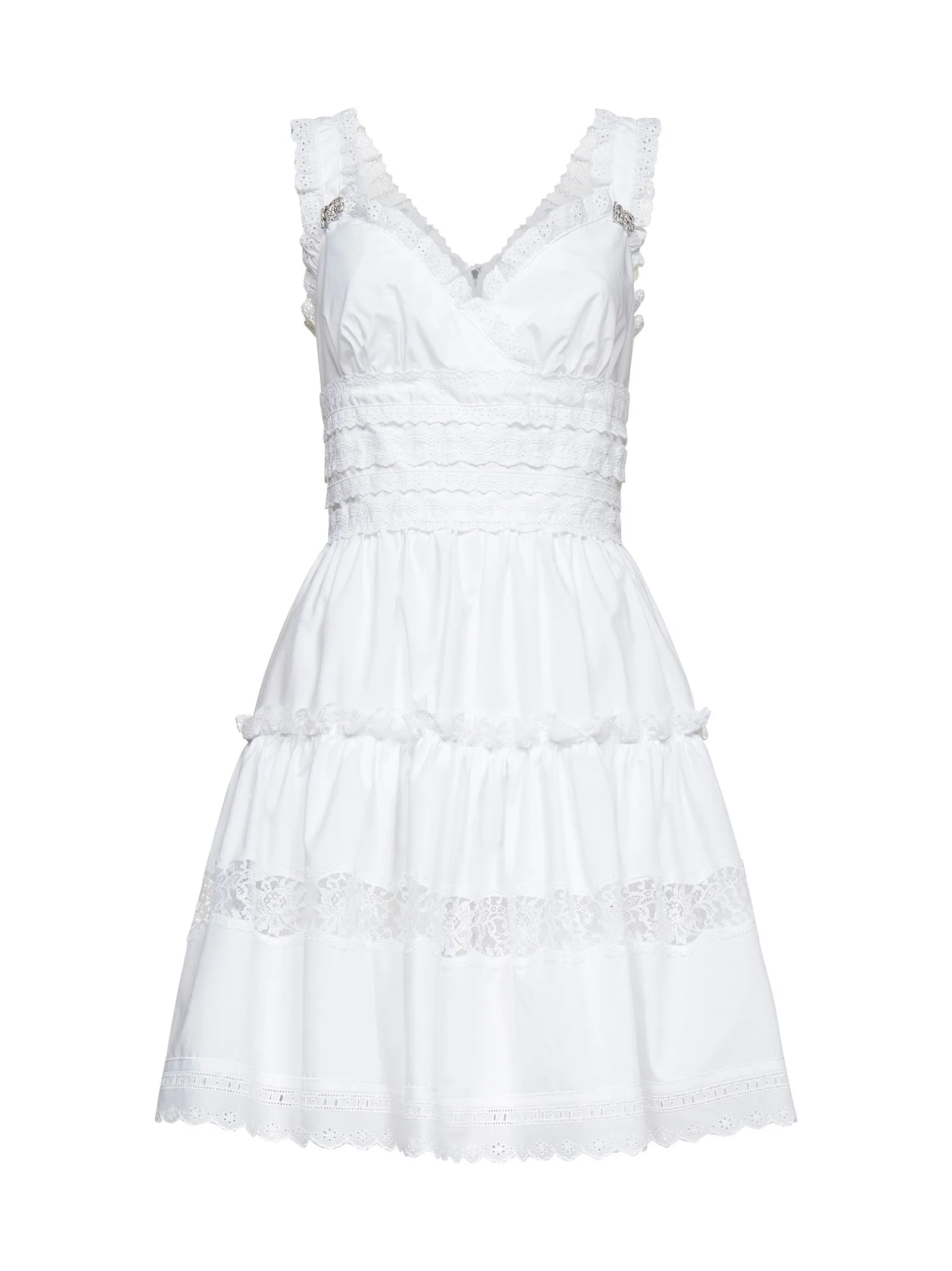 Dolce & Gabbana DG Logo Embellished Poplin Dress