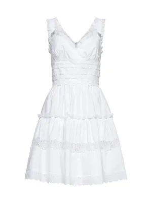 Dolce & Gabbana DG Logo Embellished Poplin Dress