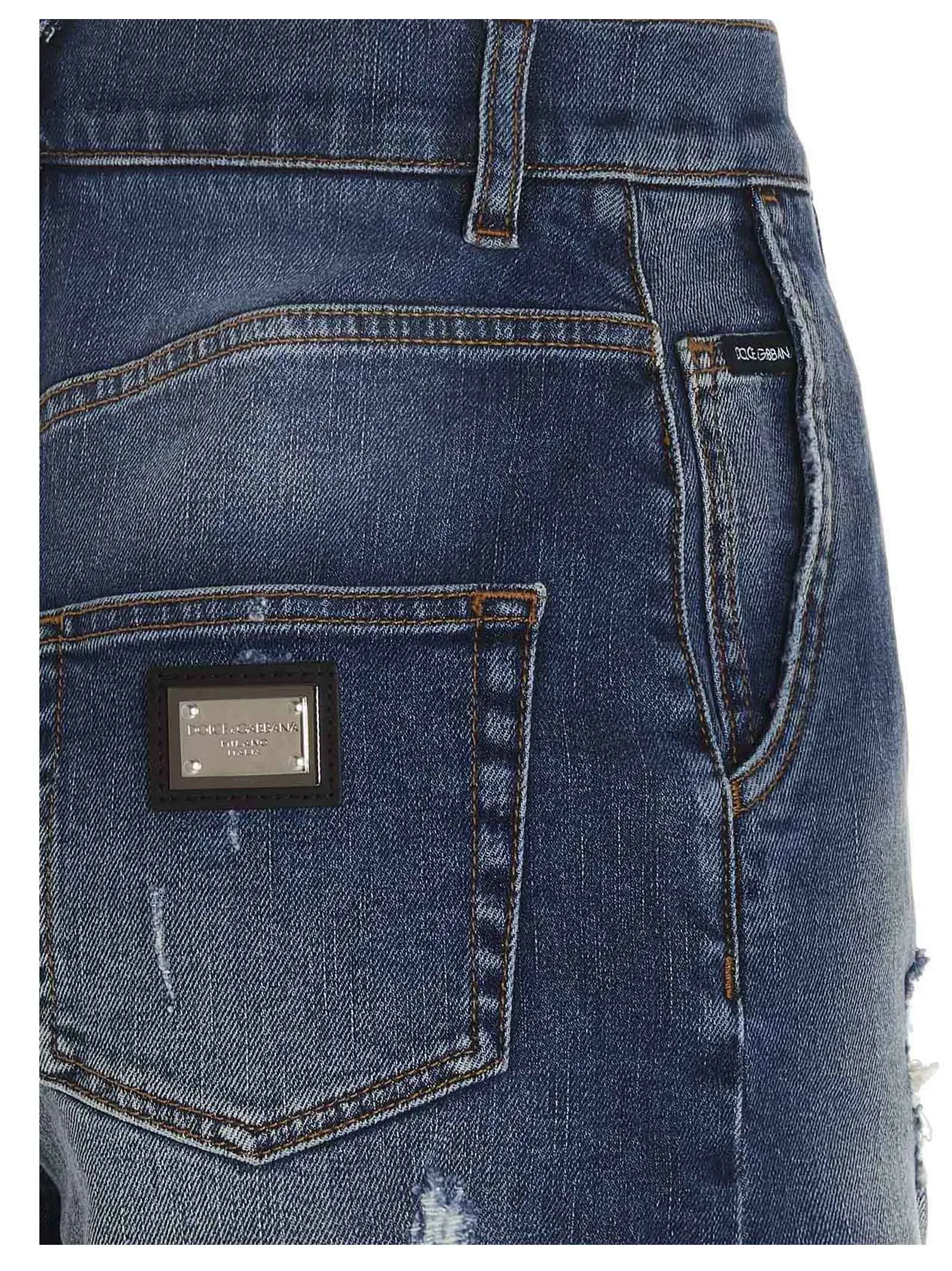 Dolce & Gabbana Distressed Denim Shorts