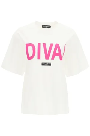 Dolce & Gabbana Diva Patch Jersey T-Shirt