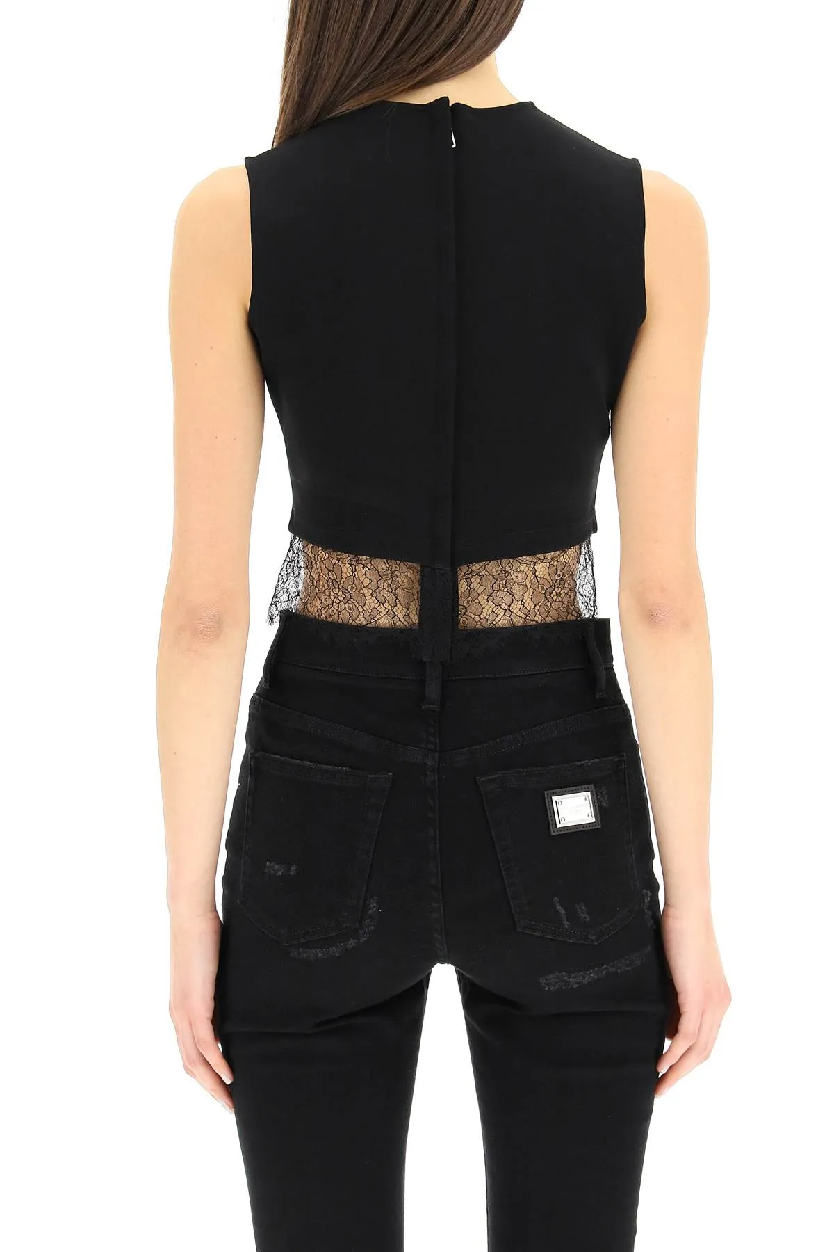 Dolce & Gabbana Embellished Cropped Tank Top