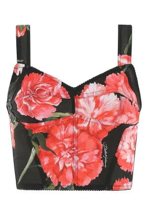 Dolce & Gabbana Floral Printed Zip-Up Top