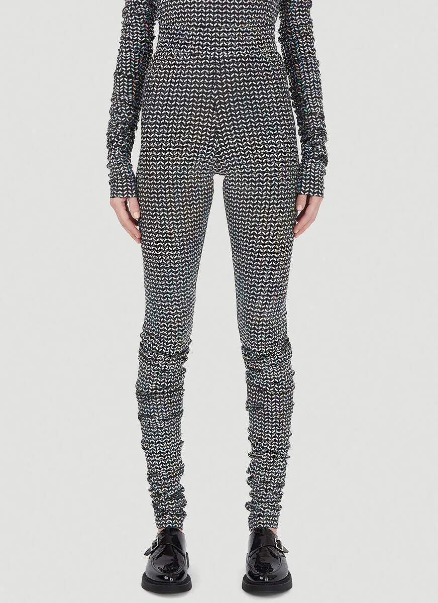 Dolce & Gabbana Holographic Sequined Jersey Leggings