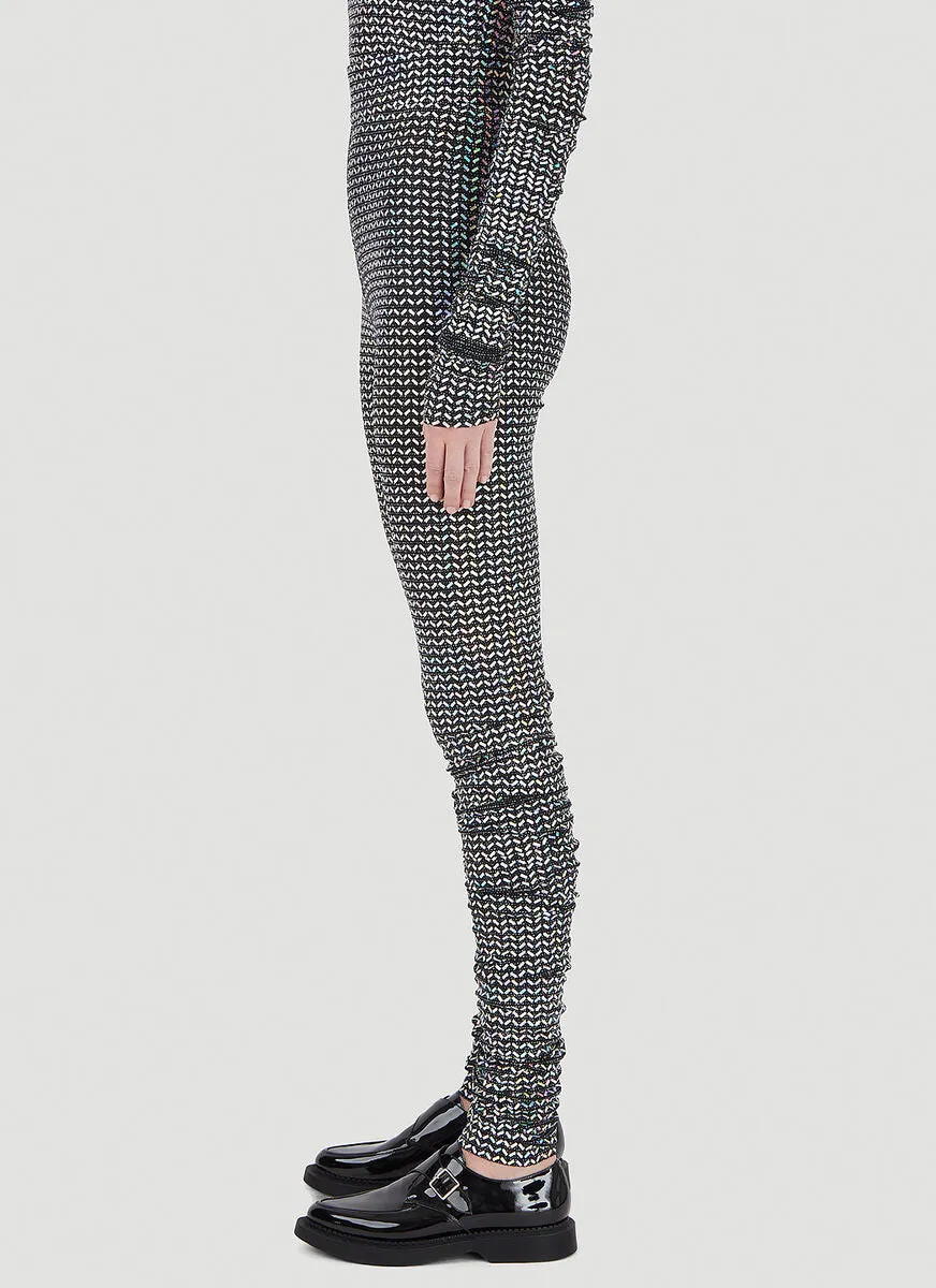 Dolce & Gabbana Holographic Sequined Jersey Leggings