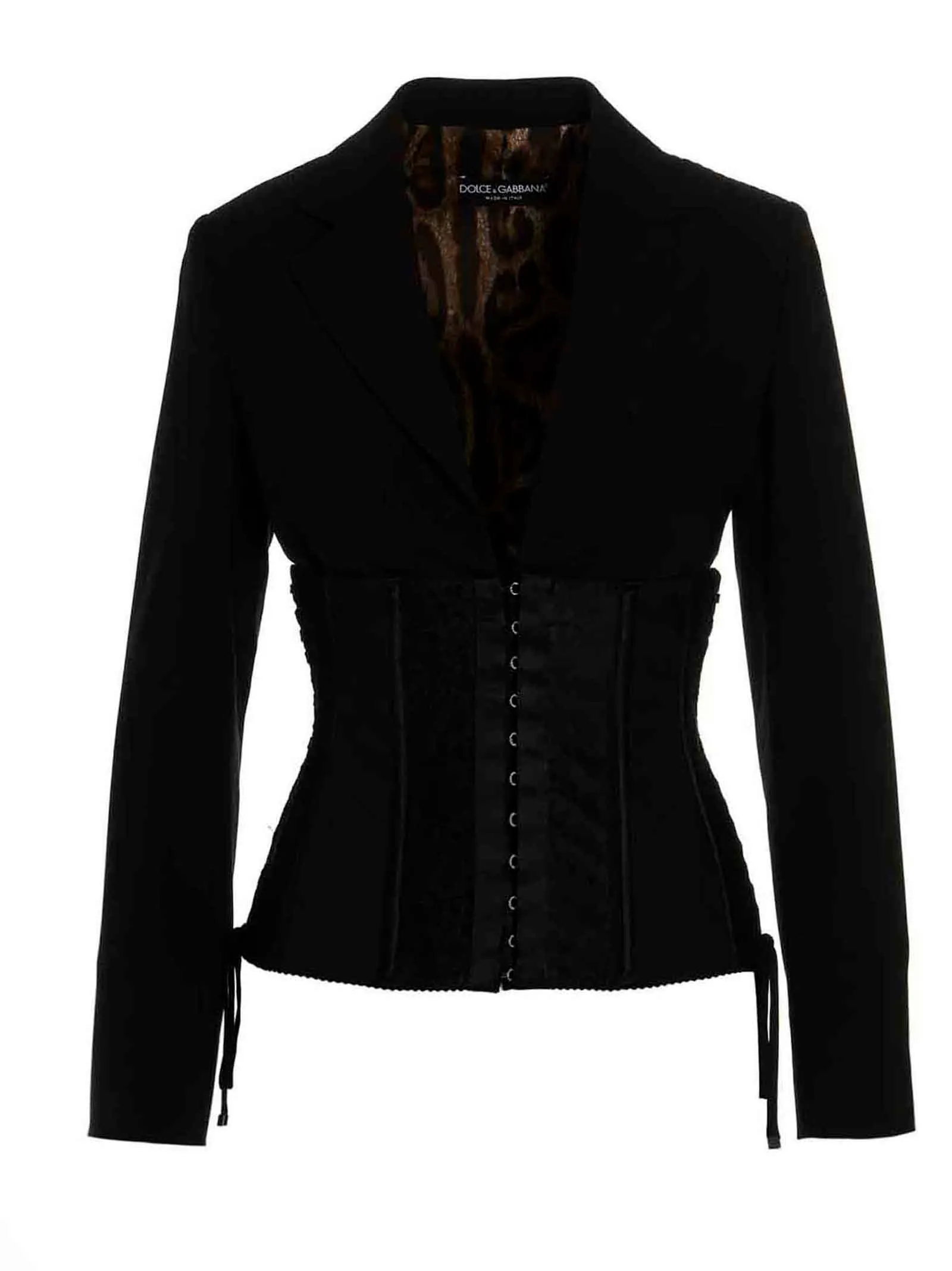 Dolce & Gabbana Lace Detailed Bustier Jacket