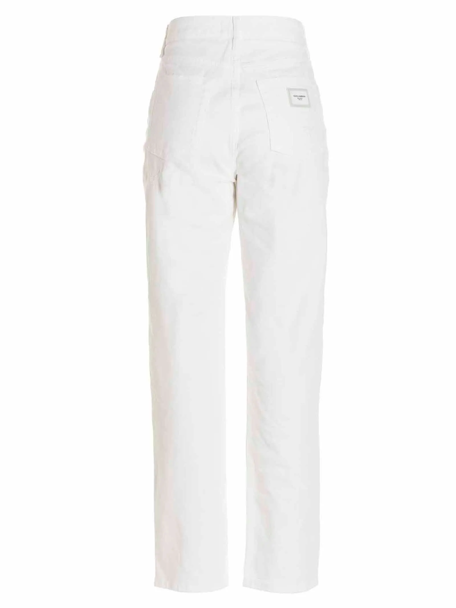 Dolce & Gabbana Logo Patch Distressed Effect Jeans