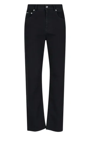Dolce & Gabbana Logo Plaque Straight-Leg Jeans