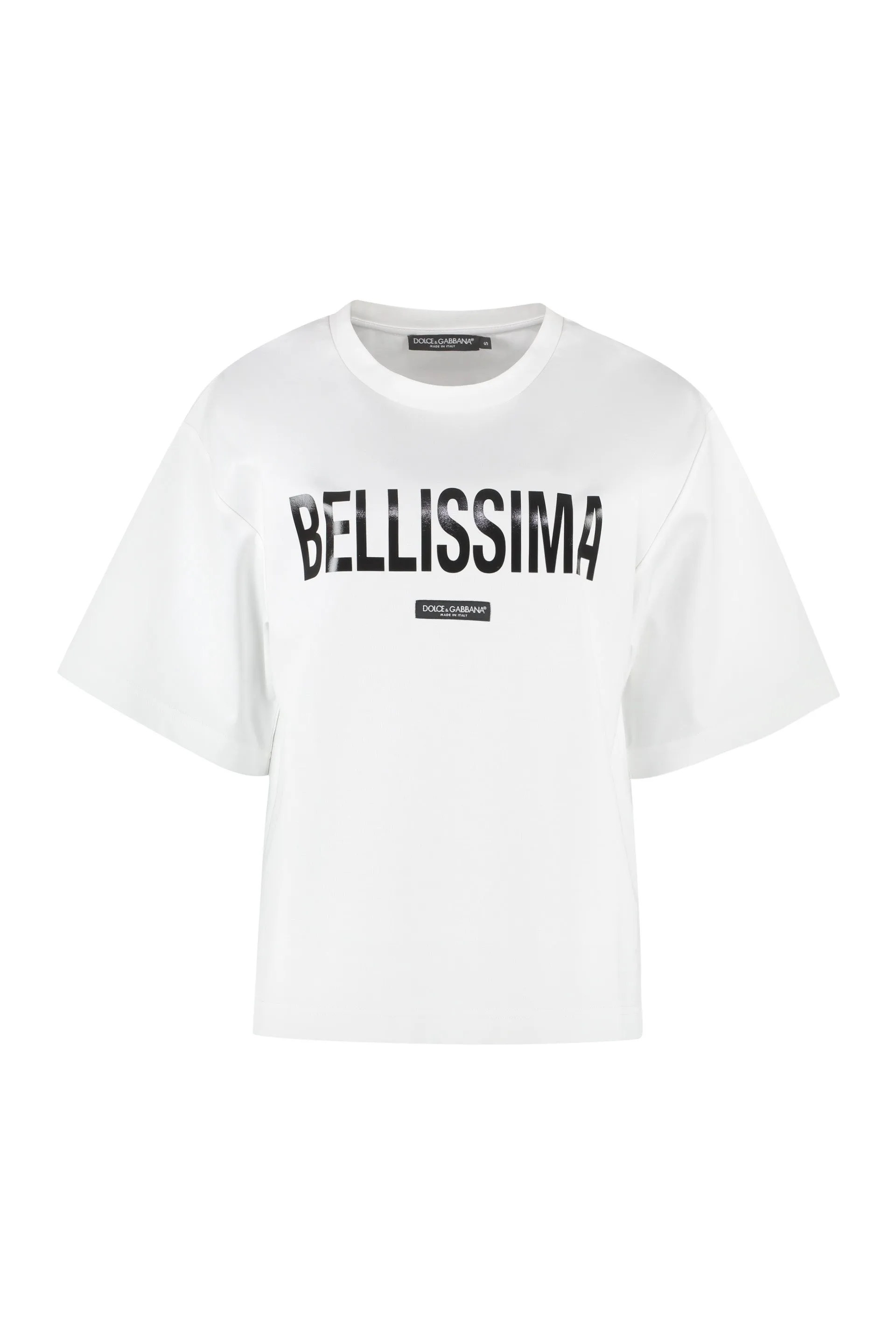 Dolce & Gabbana Slogan Printed Crewneck T-Shirt