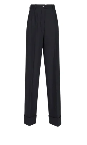 Dolce & Gabbana Wide-Leg Cuffed Trousers
