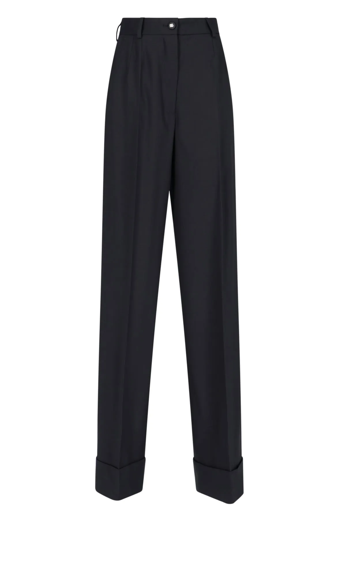 Dolce & Gabbana Wide-Leg Cuffed Trousers