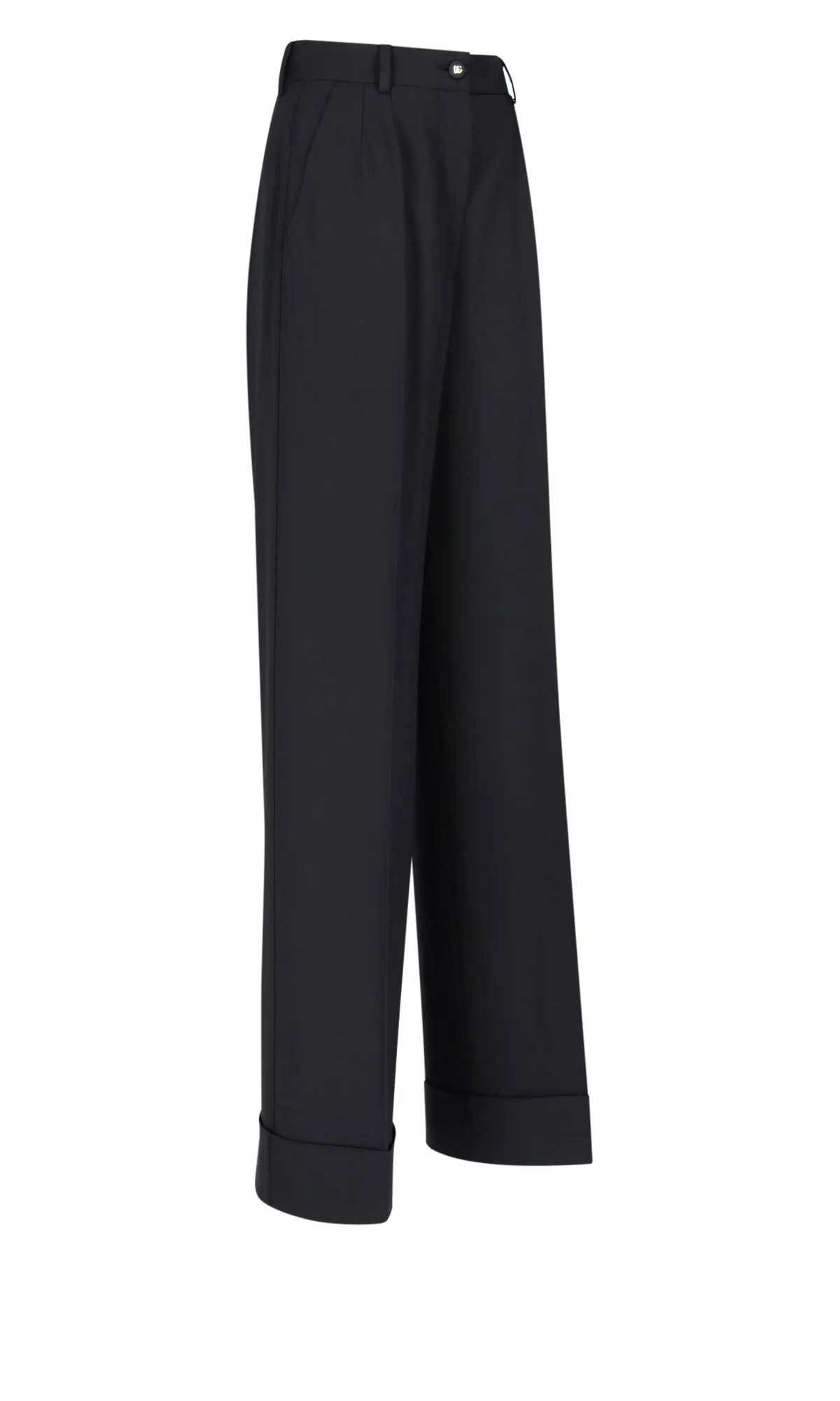 Dolce & Gabbana Wide-Leg Cuffed Trousers