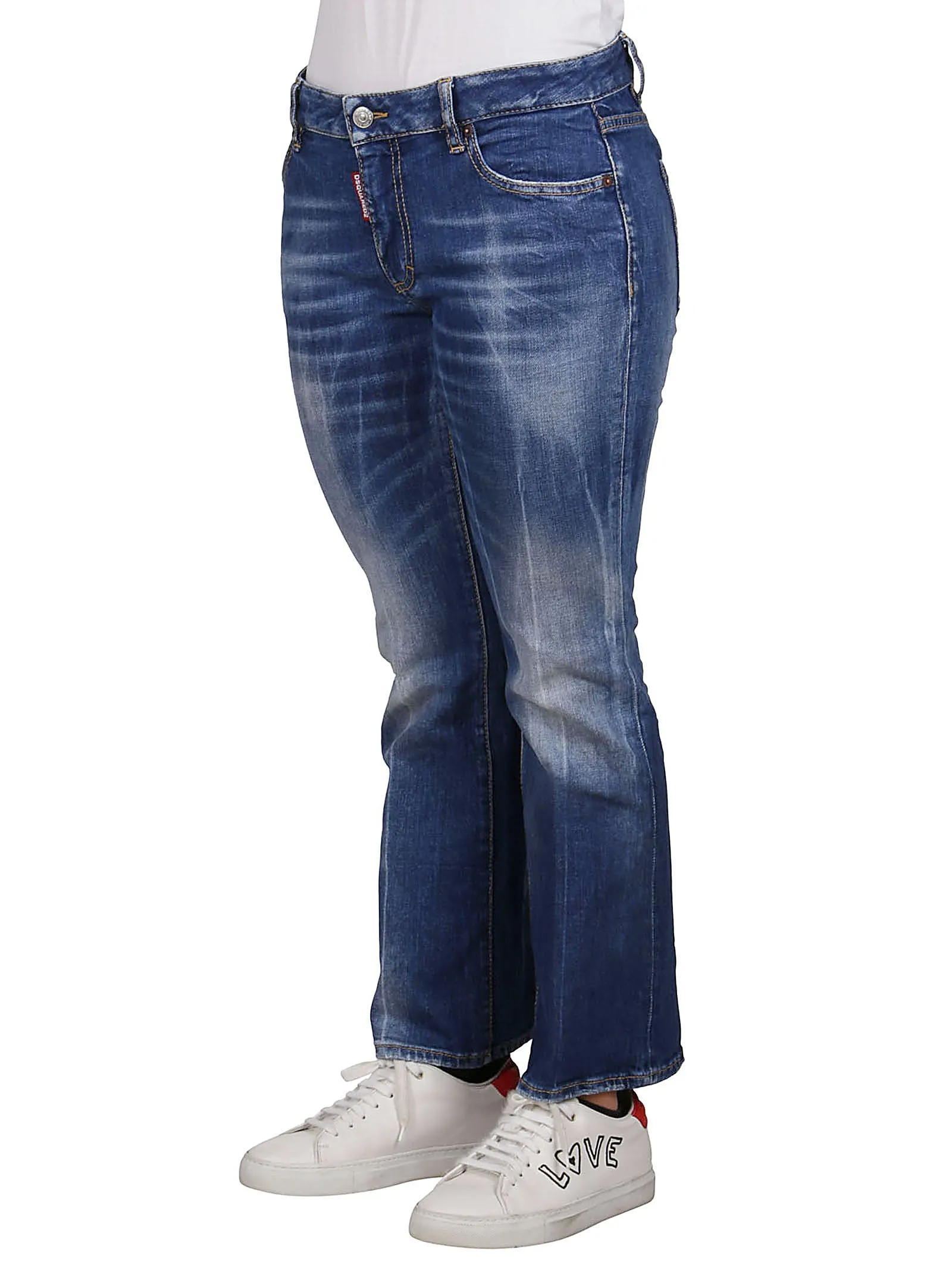 Dsquared2 Bootcut Cropped-Leg Jeans