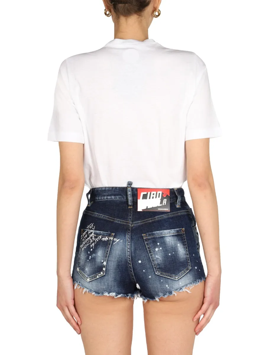 Dsquared2 Graphic Print Crewneck T-Shirt