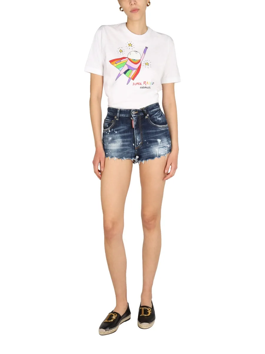 Dsquared2 Graphic Print Crewneck T-Shirt