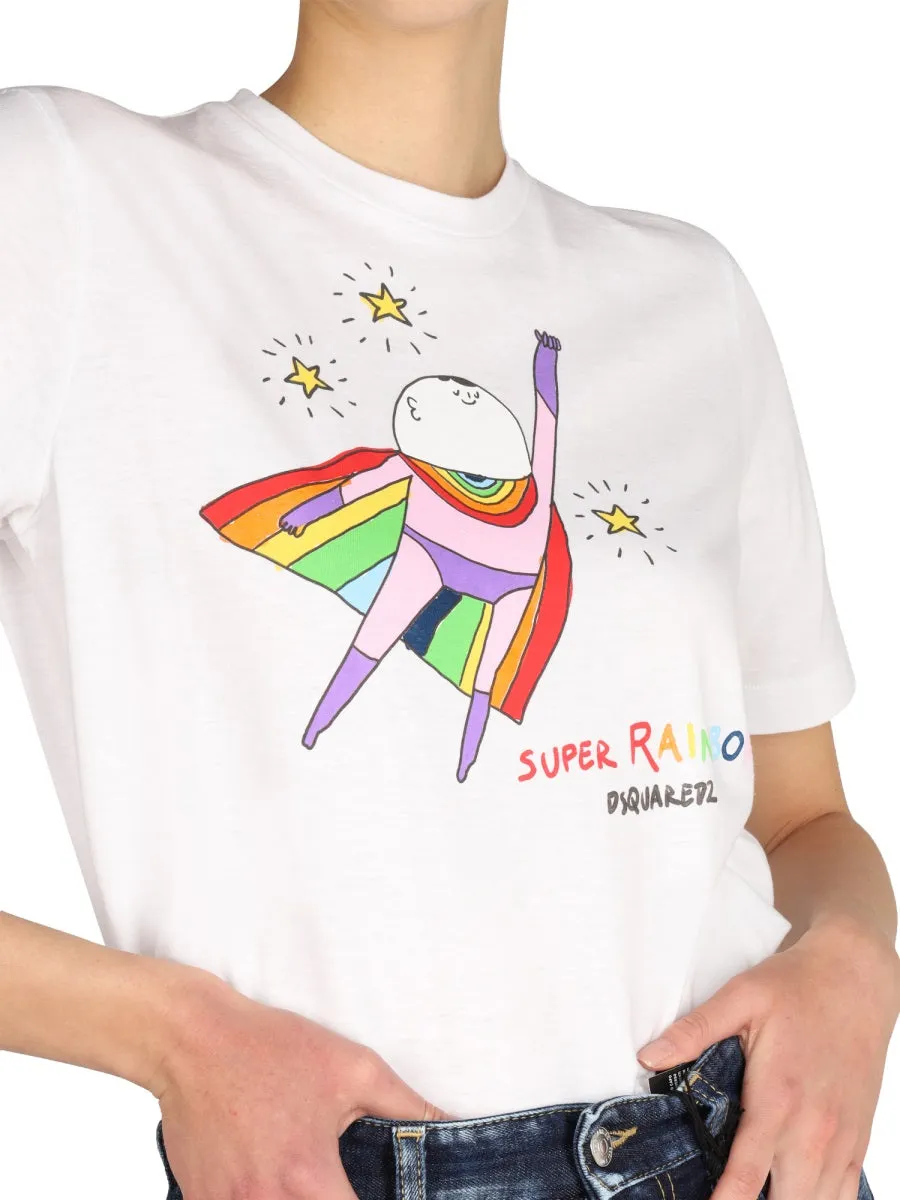 Dsquared2 Graphic Print Crewneck T-Shirt