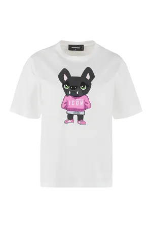 Dsquared2 Graphic Printed Crewneck T-Shirt