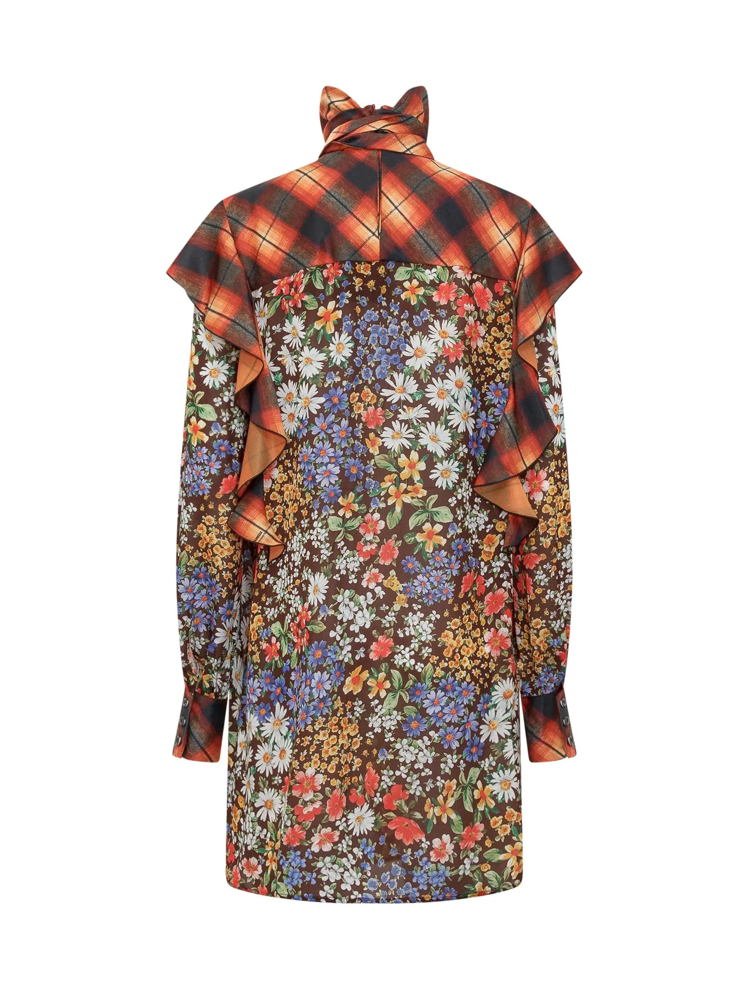 Dsquared2 High Neck Ruffled Dress