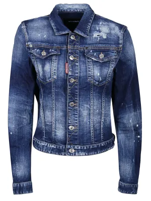 Dsquared2 Icon Print Distressed Jacket