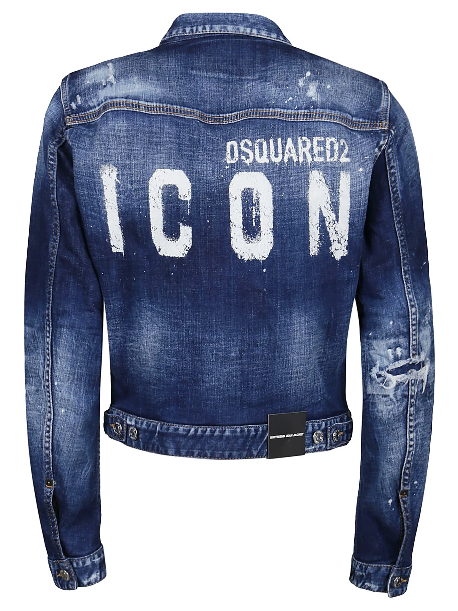 Dsquared2 Icon Print Distressed Jacket
