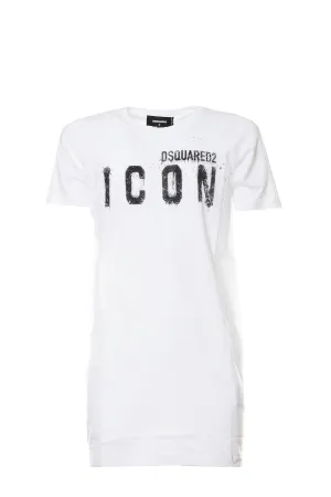 Dsquared2 Icon Spray Printed Mini T-Shirt Dress