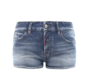Dsquared2 Logo Patch Curved Hem Shorts