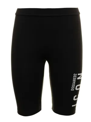 Dsquared2 Logo Printed Stretch Cycling Shorts
