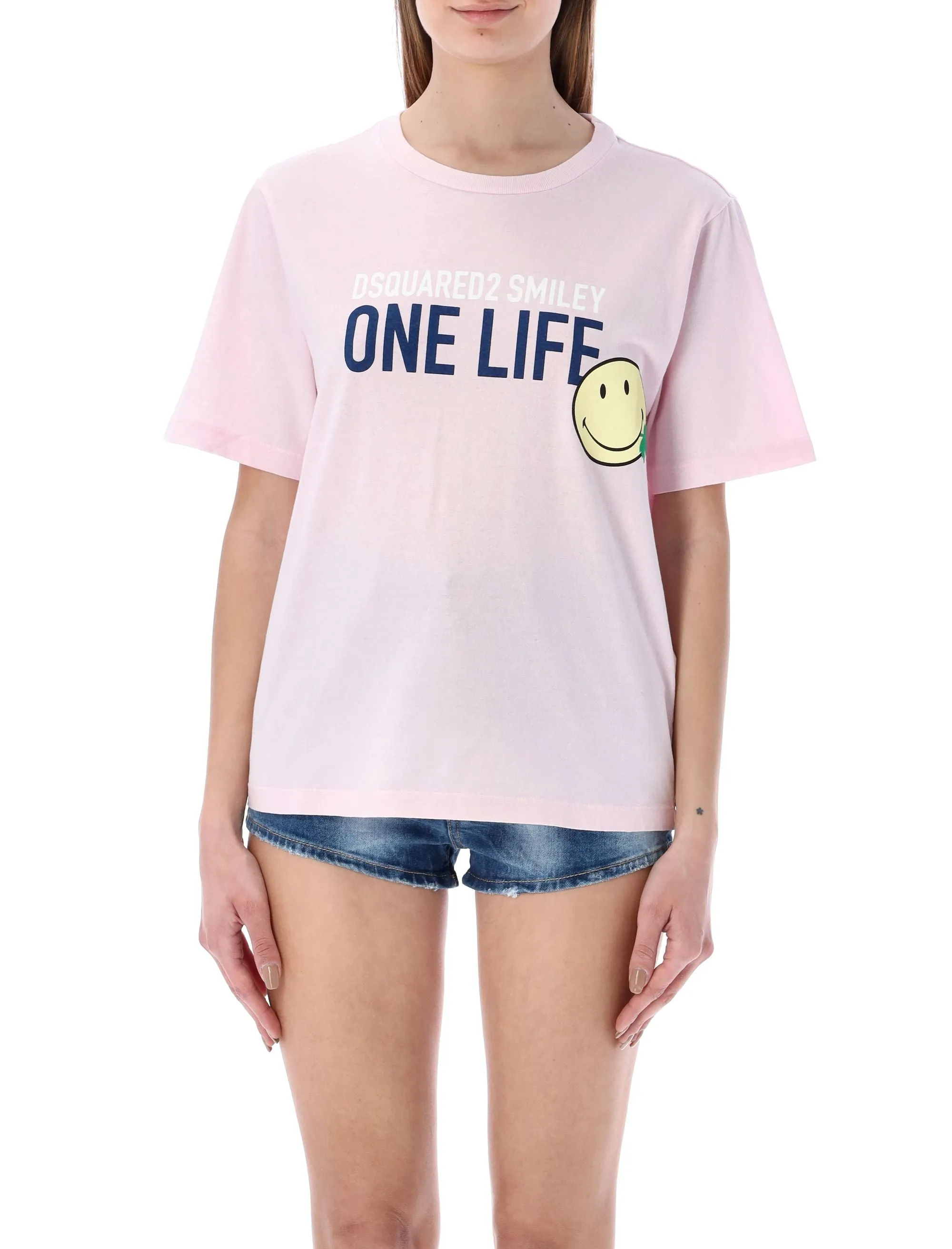 Dsquared2 Slogan Print Crewneck T-Shirt