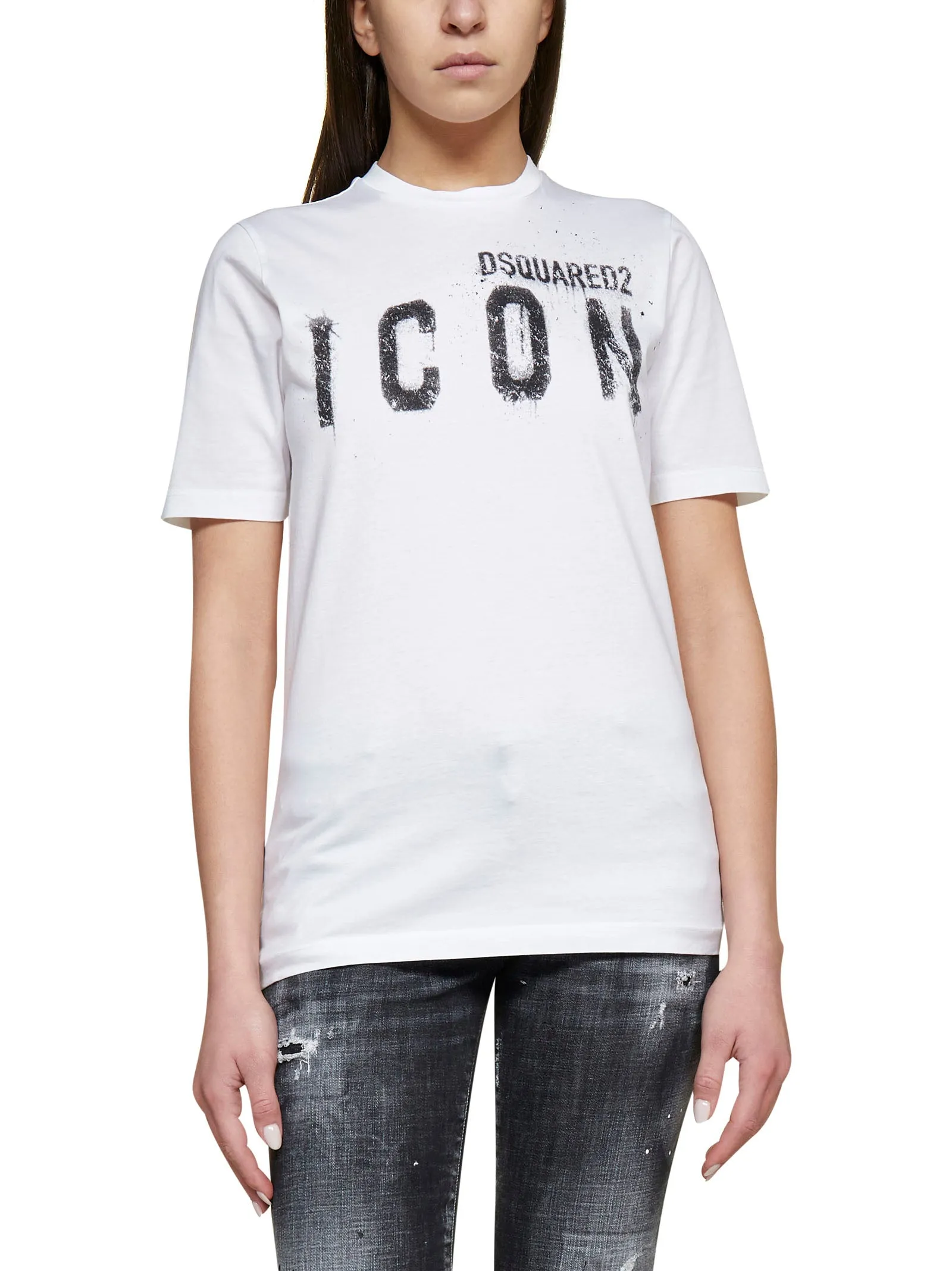 Dsquared2 Spray Logo Printed T-Shirt