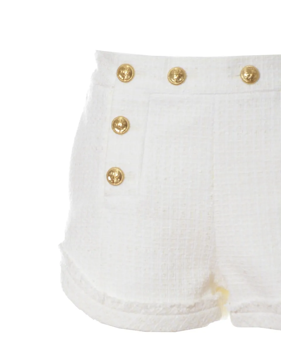 Dsquared2 Tweed Button-Detailed Tailored Shorts