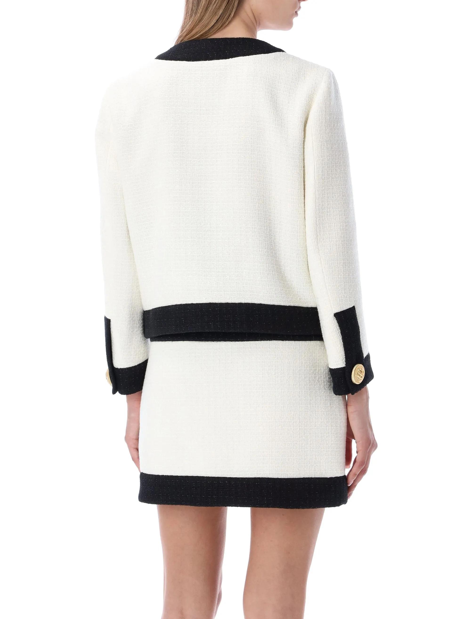 Dsquared2 Tweed Button-Up Boxy Jacket
