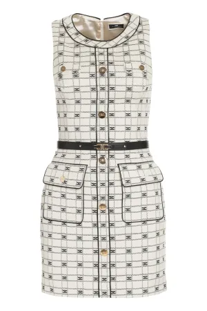 Elisabetta Franchi Belted Sleeveless Mini Dress