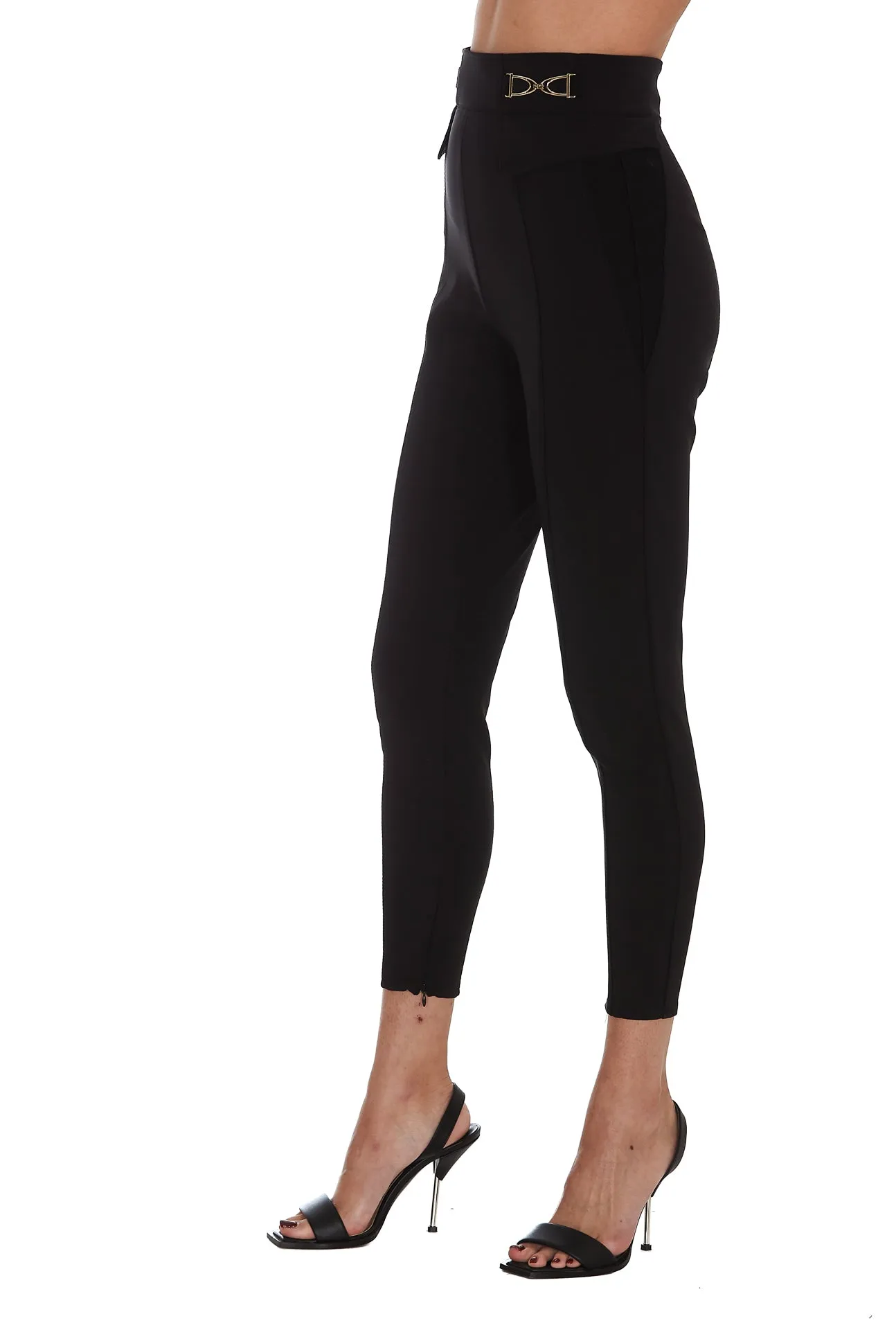 Elisabetta Franchi Buckle Detail Stretched Trousers