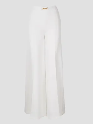Elisabetta Franchi Chain-Link Detailed Wide Leg Trousers