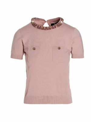 Elisabetta Franchi Embroidered Crewneck T-Shirt