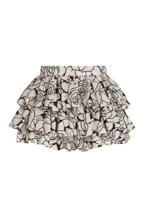 Elisabetta Franchi Floral Printed Gathered Shorts