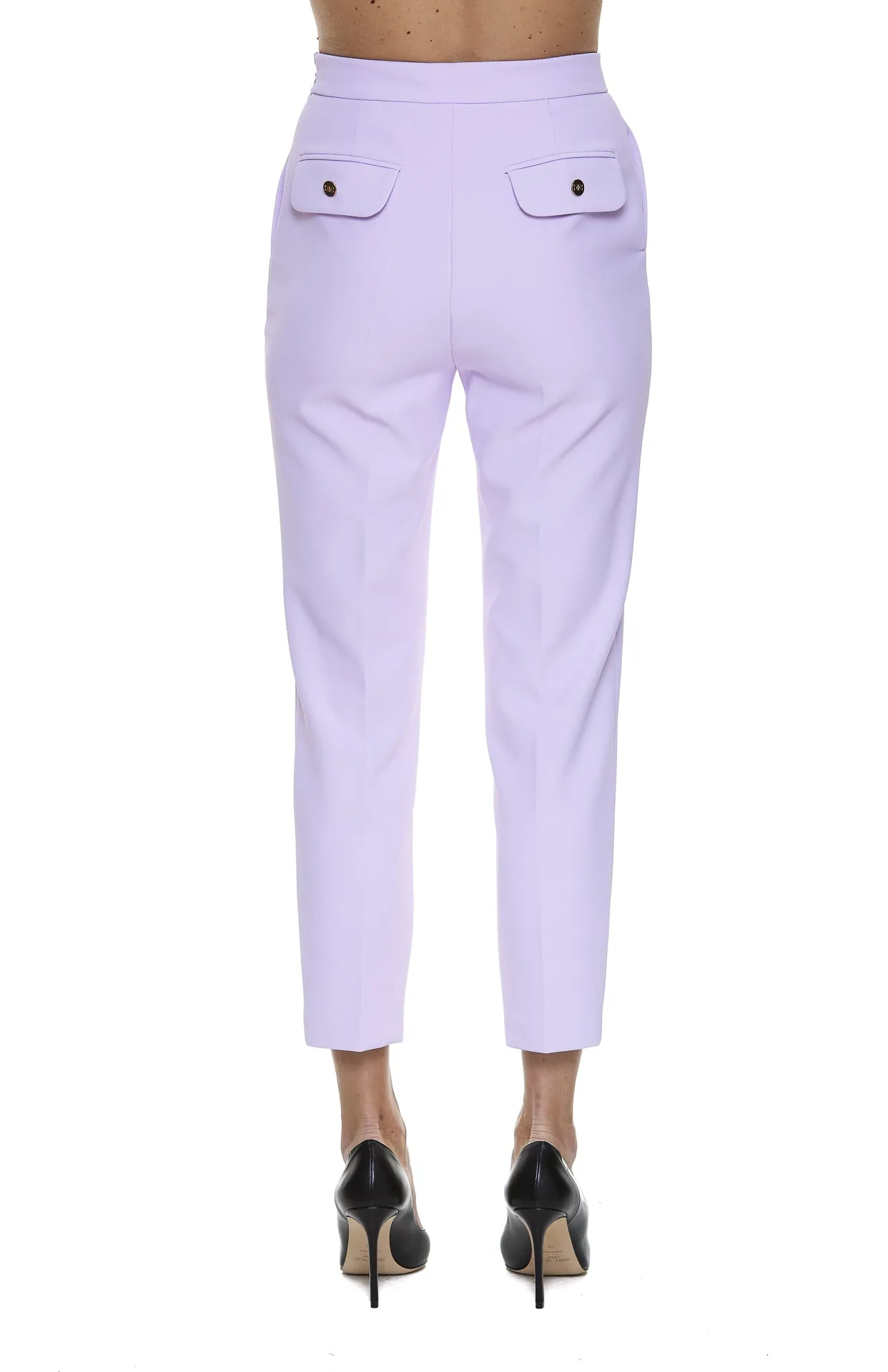 Elisabetta Franchi High Waist Cropped Trousers