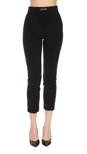 Elisabetta Franchi High Waist Slim Fit Trousers