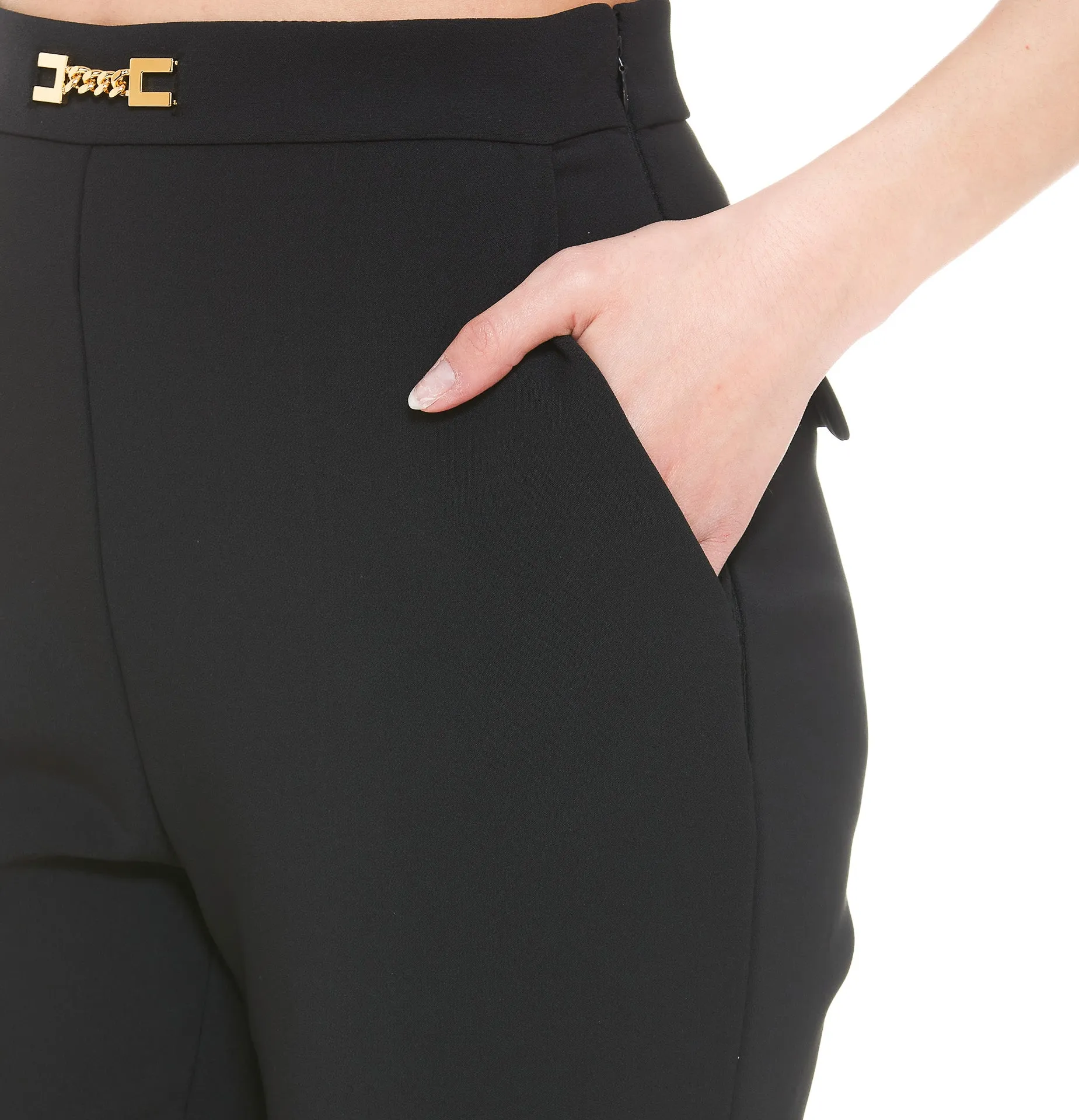 Elisabetta Franchi Horsebit-Detailed Cigarette Pants