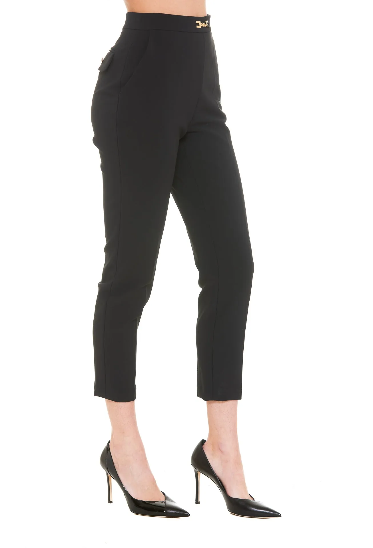 Elisabetta Franchi Horsebit-Detailed Cigarette Pants