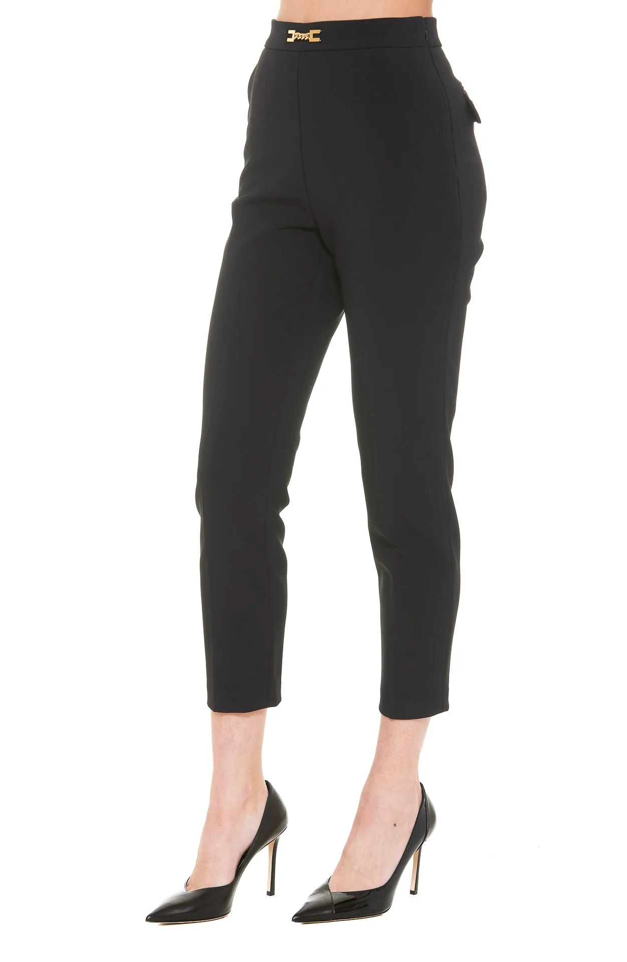 Elisabetta Franchi Horsebit-Detailed Cigarette Pants