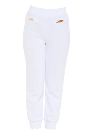 Elisabetta Franchi Logo Plaque Track Pants
