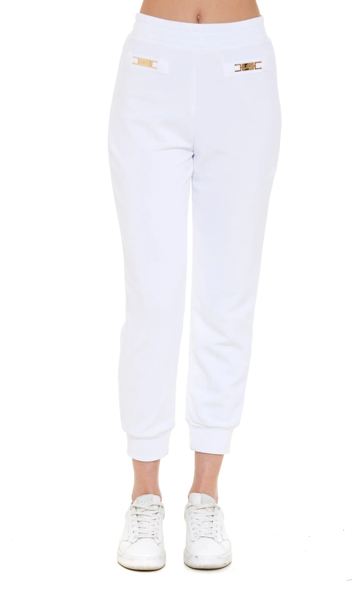 Elisabetta Franchi Logo Plaque Track Pants