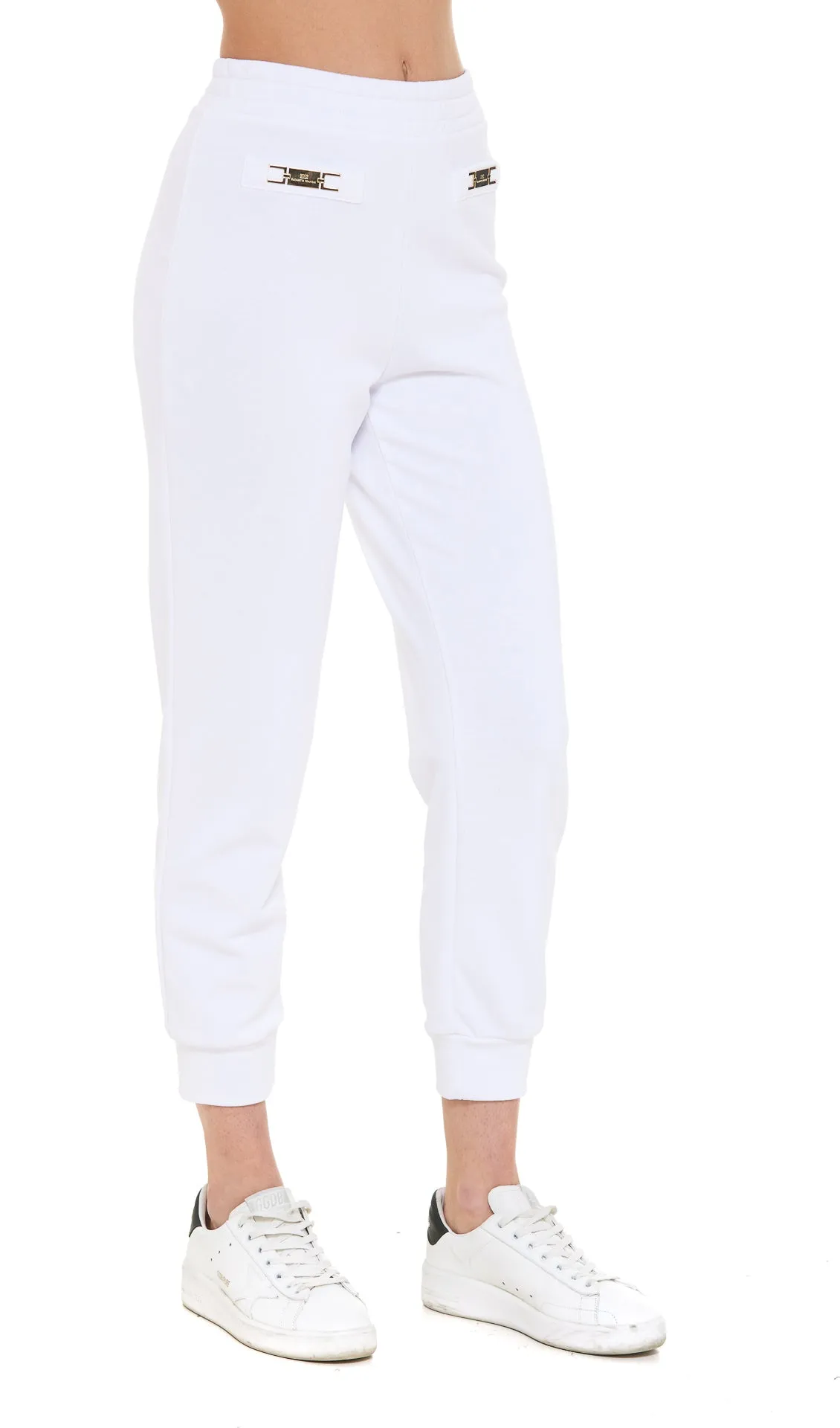 Elisabetta Franchi Logo Plaque Track Pants