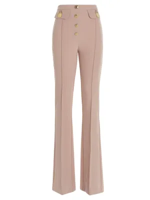 Elisabetta Franchi Padlock-Detailed High-Waisted Pants