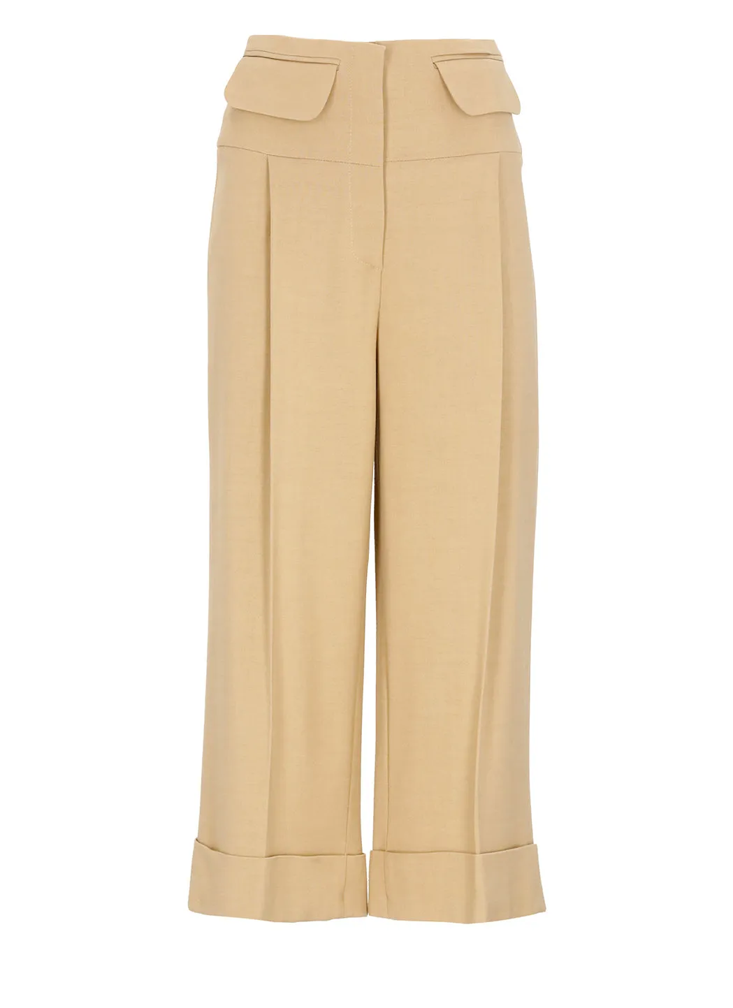 Elisabetta Franchi Pleated Straight-Leg Pants