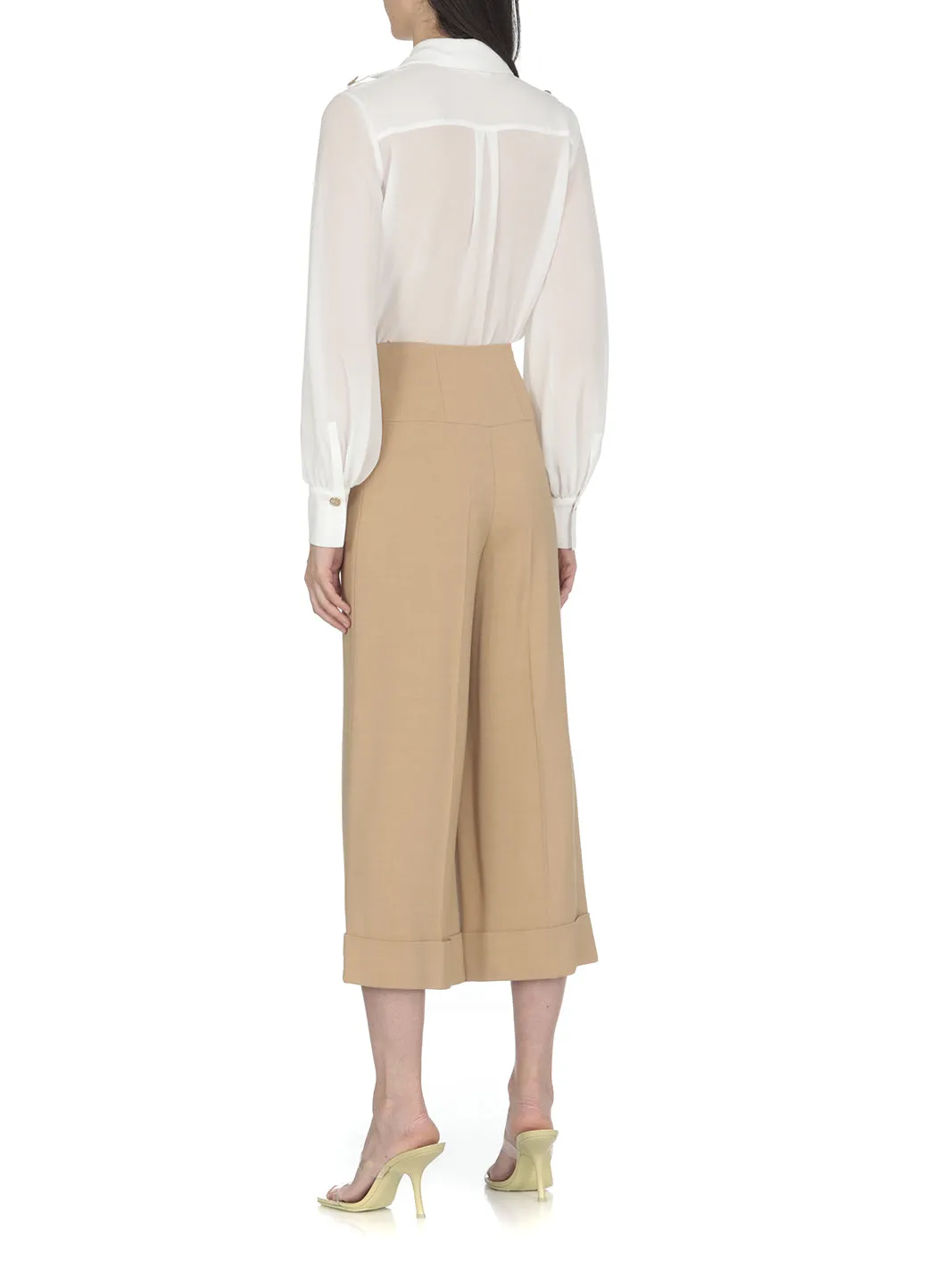 Elisabetta Franchi Pleated Straight-Leg Pants