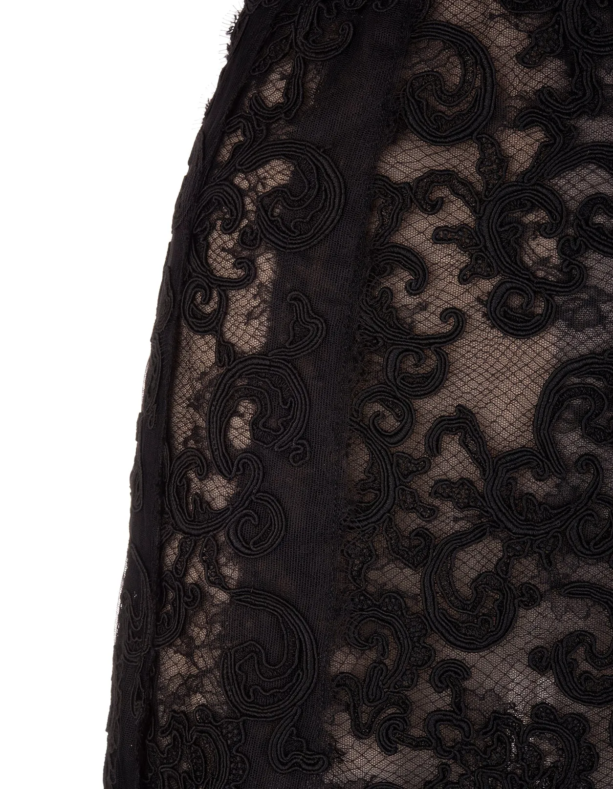 Ermanno Scervino Lace-Detailed High-Waisted Midi Skirt
