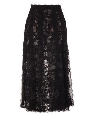 Ermanno Scervino Lace-Detailed High-Waisted Midi Skirt
